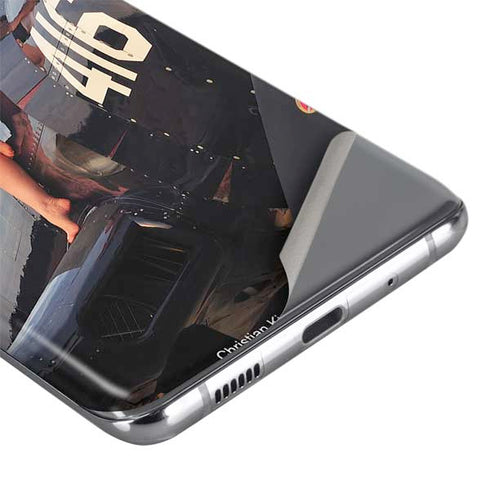 1940s Navy Pin-Up Girl On Corsair Fighter Plane Galaxy S20 Skin